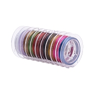 Tiger Tail Wire, Nylon-coated Stainless Steel, Mixed Color, 0.38mm, about 32.8 Feet(10m)/roll(TWIR-S001-0.38mm)