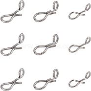 Stainless Steel Fishing Fishhook Connector, Fishing Tackle, Gunmetal, 180pcs/box(STAS-FH0001-09)