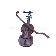 Plastic Musical Instrument Mini Model, Micro Landscape Dollhouse Accessories, Pretending Prop Decorations, Violin, 83mm(PW-WG6B134-01)