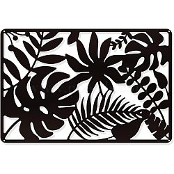 Iron Wall Art Decorations, for Front Porch, Living Room, Kitchen, Matte Style, Leaf Pattern, 200x300x1mm(HJEW-WH0067-076)