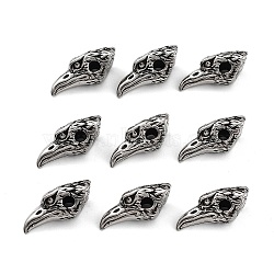 316 Surgical Stainless Steel Pendants, Bird Charm, Antique Silver, 19.5x8x9mm, Hole: 2.8mm(STAS-K276-24AS)