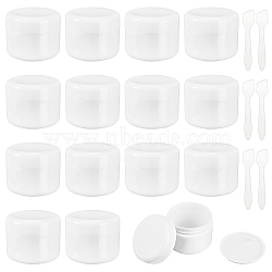 DIY Kit, with Plastic Cosmetics Cream Jar, Face Mask Cream Spoon Plastic Stick, White, 82x15x1.3mm(DIY-BC0001-86)
