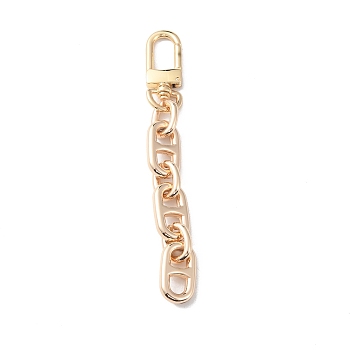 Alloy Mariner Link Chain Purse Strap Extenders, with Swivels, for Bag Replacement Accessories, Light Gold, 11cm