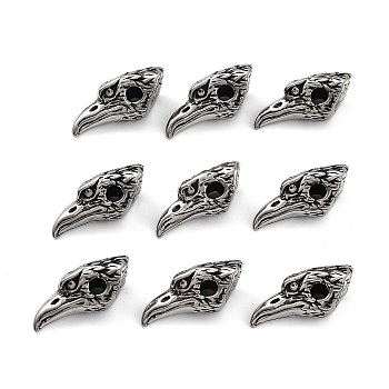 316 Surgical Stainless Steel Pendants, Bird Charm, Antique Silver, 19.5x8x9mm, Hole: 2.8mm