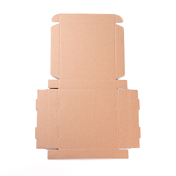 Kraft Paper Folding Box, Square, Cardboard box, Mailing Boxes, BurlyWood, 45x31x0.2cm, Finished Product: 18x18x3cm