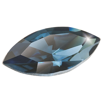 Preciosa&reg MAXIMA Crystal Fancy Stones, Czech Crystal, 435 14 615 Navette(Horse Eye), Dura Foiling, 30340 Montana, 8x4mm