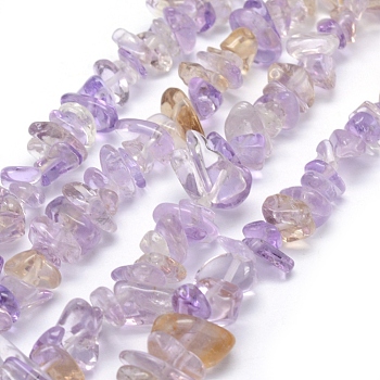Natural Ametrine Beads Strands, Grade B, Chip, 5~8mm, Hole: 1mm, about 33 inch(84cm)