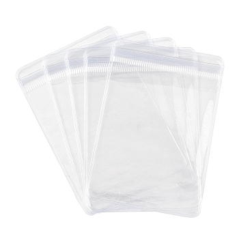 PVC Anti Oxidation Resealable Bags, Transparent Antitarnish Jewelry Packing Storage Pouch, Rectangle, Clear, 11x7.5x0.03cm, Unilateral thickness: 4.9 Mil(0.125mm)