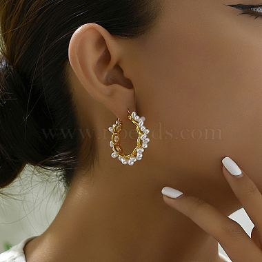 Stainless Steel Hoop Earrings for Women(VK1430-2)-3