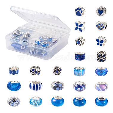 Cheriswelry 98Pcs Crackle Resin European Beads(DIY-CW0001-14)-2