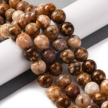 Natural Flower Agate Beads Strands(G-B044-A01-03)-7