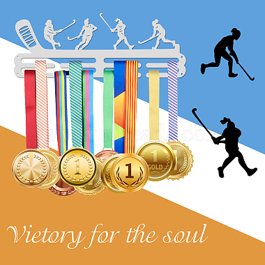 スポーツテーマの鉄メダルハンガーホルダーディスプレイウォールラック(ODIS-WH0021-596)-5