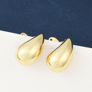 Rack Plating Brass Teardrop Stud Earrings(EJEW-R150-05G)-2