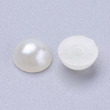 Half Round Domed Imitated Pearl Acrylic Cabochons(OACR-H001-10)-2