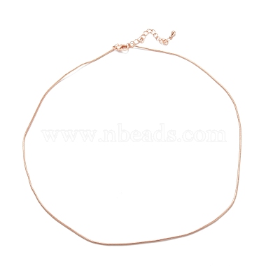 Brass Snake Chain Necklaces(NJEW-K123-07RG)-2