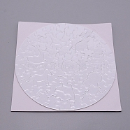 48 Pcs Paper Heat Press Thermal Transfer Crafts Puzzle, Flat Round, White, 24~39x25~44x1.5mm(DIY-TAC0005-69)