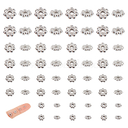 304 Stainless Steel Spacer Beads, Flower, Stainless Steel Color, 3~6x1~1.5mm, Hole: 1~1.4mm, 20pcs/style, 4 styles, 80pcs(STAS-UN0045-21P)