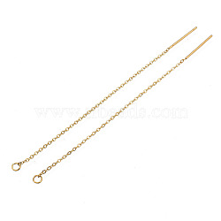 304 Stainless Steel Earring Findings, Ear Threads, Golden, 90~94x1.2mm, Pin: 0.8mm(STAS-S070-01-G)