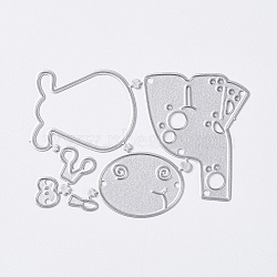 Carbon Steel Cutting Dies Stencils, for DIY Scrapbooking/Photo Album, Decorative Embossing DIY Paper Card, Giraffe, Matte Platinum Color, 4.9x7.1cm(DIY-L024-17)