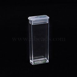 Polystyrene Bead Storage Container, for Diamond Painting Storage Containers or Seed Beads Storage, Clear, 2.7x1.35x5.05cm, Capacity: 12ml(0.4 fl. oz)(CON-S043-016)