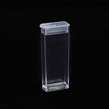 Polystyrene Bead Storage Container, for Diamond Painting Storage Containers or Seed Beads Storage, Clear, 2.7x1.35x5.05cm, Capacity: 12ml(0.4 fl. oz)