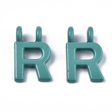 Spray Painted Alloy  2-Loop Link Pendants(X-PALLOY-T075-48R-RS)-2