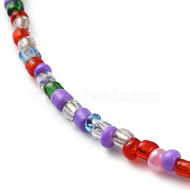 Glass Beaded Necklace(NJEW-Z029-05U)-2