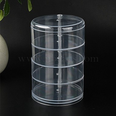 Rotatable 4-Layer Plastic Jewelry Storage Box(AJEW-YW0001-14)-2