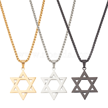 Star of David 304 Stainless Steel Necklaces