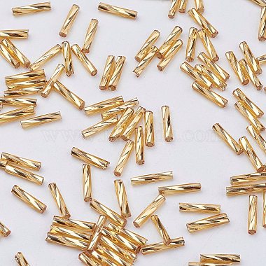 Glass Twisted Bugle Beads(SEED-E002-12mm-822#)-2