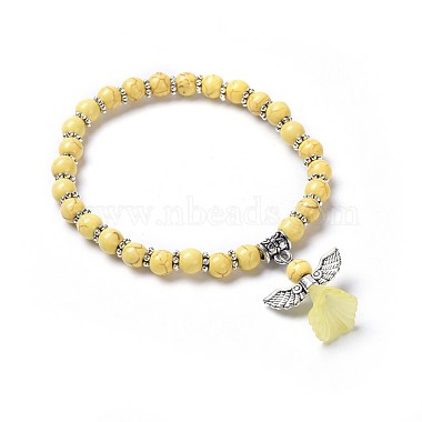 Yellow Synthetic Turquoise Bracelets