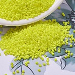 MIYUKI Delica Beads, Cylinder, Japanese Seed Beads, 11/0, (DB0721) Opaque Yellow, 1.3x1.6mm, Hole: 0.8mm, about 100000pcs/500g(SEED-MY11-DB0721)