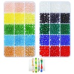 2000Pcs 3 Styles Electroplate Glass Beads Strands, Pearl Luster Plated, Faceted, Rondelle, Mixed Color, 4~8x3~6mm, Hole: 0.4~1mm(EGLA-YW0001-83)