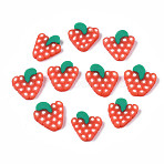 Autumn Theme Handmade Polymer Clay Cabochons, Imitation Food, Grape, Red, 10~13x9~12x1.5~2mm, about 5500pcs/1000g(CLAY-N006-57B)
