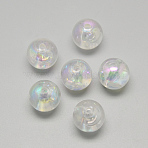 Imitation Jelly Acrylic Beads, Pearlized, Round, Clear, 16mm, Hole: 2~3mm, about 210pcs/500g(MACR-Q169-71B)