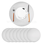 Disposable Round Paper Placemat, Table Mat for Kitchen, Dining Room, Party, WhiteSmoke, 332x0.3mm(AJEW-TAC0030-036A)