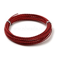 Aluminum Wire, Twisted Round, FireBrick, 1.6mm, about 16.40 Feet(5m)/Roll(ALUM-A004-02A)