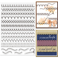 Custom PVC Plastic Clear Stamps, for DIY Scrapbooking, Photo Album Decorative, Cards Making, Stripe Pattern, 160x110x3mm(DIY-WH0448-0020)