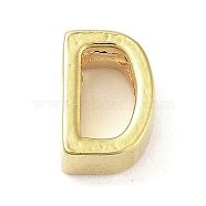 304 Stainless Steel Pendants, Real 24K Gold Plated, Letter D, 8x5.5x4mm, Hole: 1.5mm(STAS-S137-01G-D)