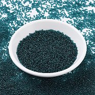 MIYUKI Round Rocailles Beads, Japanese Seed Beads, (RR2406) Transparent Dark Teal, 11/0, 2x1.3mm, Hole: 0.8mm, about 5500pcs/50g(SEED-X0054-RR2406)