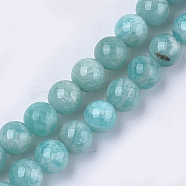 Natural Amazonite Beads Strands, Grade A, Round, 8mm, Hole: 1mm, about 23~25pcs/strand, 7.6 inch(G-S333-8mm-022)