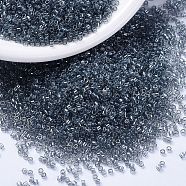 MIYUKI Delica Beads, Cylinder, Japanese Seed Beads, 11/0, (DB1897) Transparent Gray Luster, 1.3x1.6mm, Hole: 0.8mm, about 10000pcs/bag, 50g/bag(SEED-X0054-DB1897)