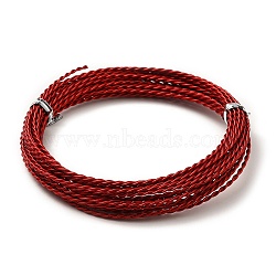Aluminum Wire, Twisted Round, FireBrick, 1.6mm, about 16.40 Feet(5m)/Roll(ALUM-A004-02A)