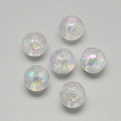 Imitation Jelly Acrylic Beads, Pearlized, Round, Clear, 16mm, Hole: 2~3mm, about 210pcs/500g(MACR-Q169-71B)