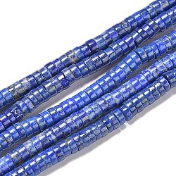 Natural Lapis Lazuli Beads Strands, Flat Round/Disc, 4x1.5~2mm, Hole: 0.6mm, about 205pcs/strand, 15.75 inch(40cm)(G-R474-001)