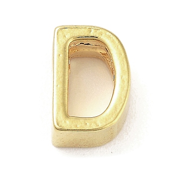 304 Stainless Steel Pendants, Real 24K Gold Plated, Letter D, 8x5.5x4mm, Hole: 1.5mm