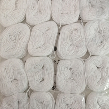 Cotton Bookbinding Yarn, Knitting Yarn, Crochet Yarn, WhiteSmoke, 1.2mm, 16 rolls/bag
