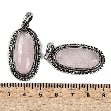 Natural Rose Quartz Pendants(G-I370-07AS-08)-3