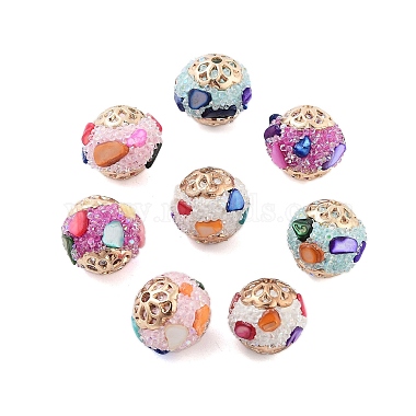 Mixed Color Round Polymer Clay Beads