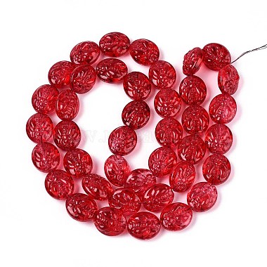 Baking Paint Transparent Glass Beads Strands(DGLA-N017-04A)-2